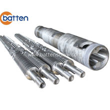 65/132 conical twin screw barrel for PVC pipe